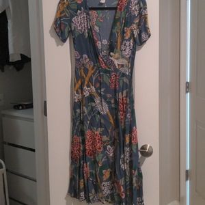 GP&J Baker H&M blue cap sleeve floral sundress
